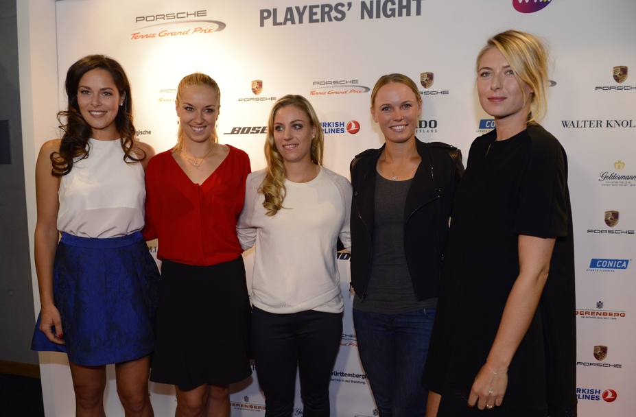 Da sinistra Ana Ivanovic, Sabine Lisicki, Angelique Kerber, Caroline Wozniacki e Maria Sharapova